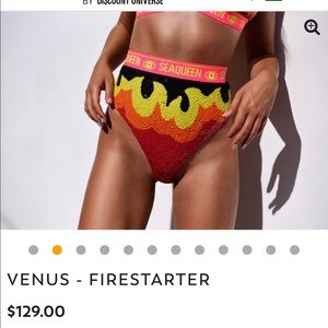 NWOT Seaqueen flames bathing suit bottoms